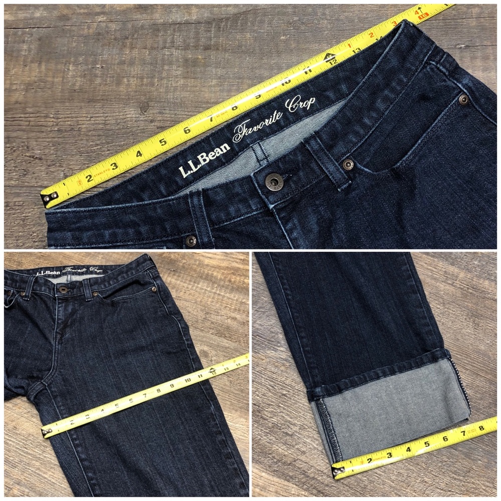 L. L. Bean straight fit crop denim jeans - Picture 5 of 7